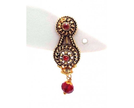 Golden Oxidized Women Earring Jhumka Jhumki Drop Jewelry PushBack Classy Gift 6